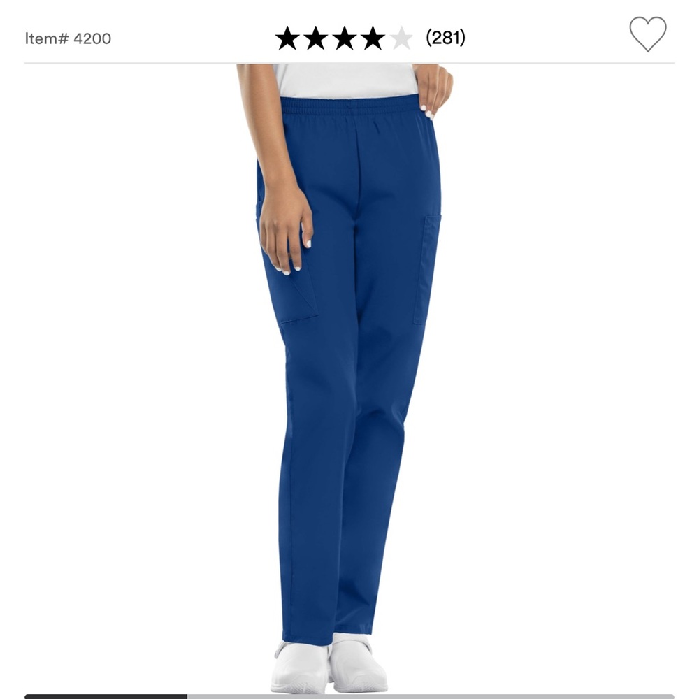 Woman’s black scrub pants